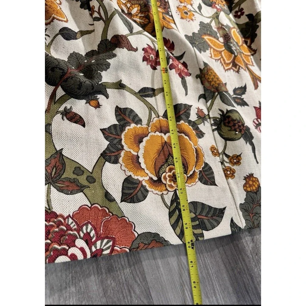 CUSTOM FRENCH COUNTRY P KAUFMANN FLORAL CURTAIN PANELS 60”L X2 Panels 70s Pinch